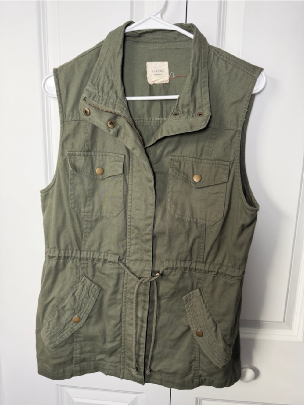 Harper Heritage Olive Utility Vest Size L. EUC